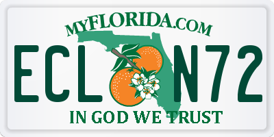 FL license plate ECLN72