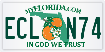 FL license plate ECLN74