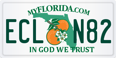 FL license plate ECLN82