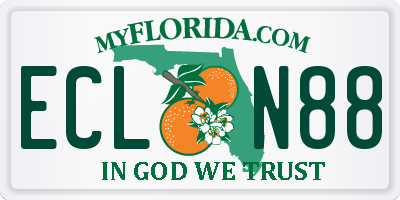 FL license plate ECLN88