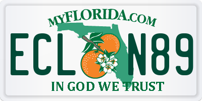 FL license plate ECLN89