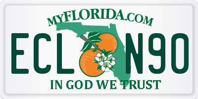 FL license plate ECLN90