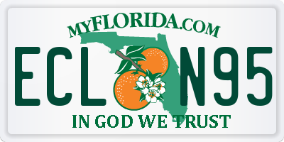 FL license plate ECLN95