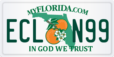 FL license plate ECLN99