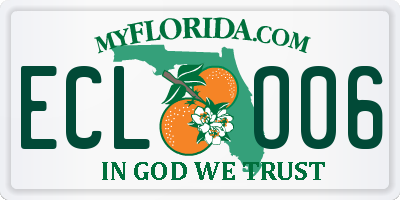 FL license plate ECLO06
