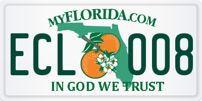 FL license plate ECLO08