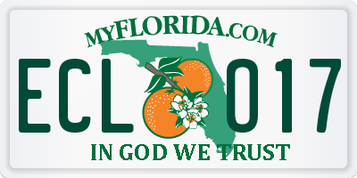 FL license plate ECLO17