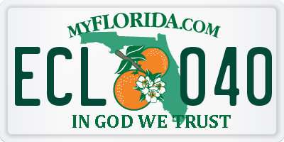 FL license plate ECLO40