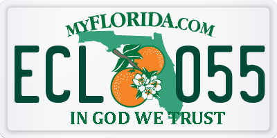 FL license plate ECLO55