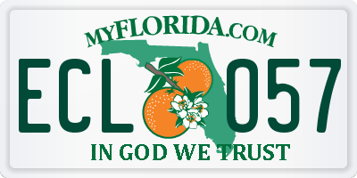 FL license plate ECLO57