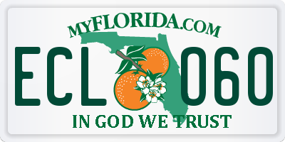 FL license plate ECLO60