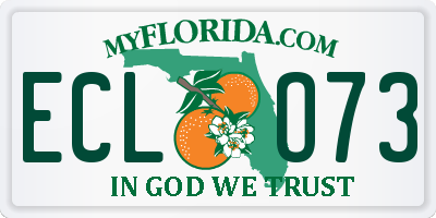 FL license plate ECLO73