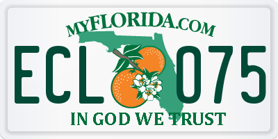 FL license plate ECLO75