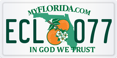 FL license plate ECLO77