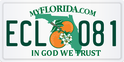 FL license plate ECLO81