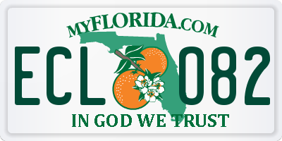 FL license plate ECLO82