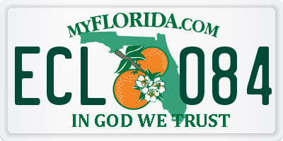 FL license plate ECLO84