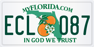 FL license plate ECLO87