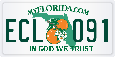 FL license plate ECLO91