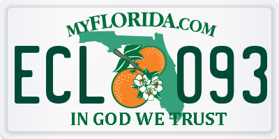 FL license plate ECLO93