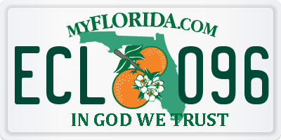 FL license plate ECLO96