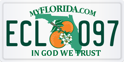 FL license plate ECLO97