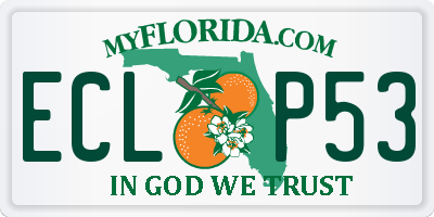 FL license plate ECLP53