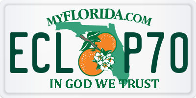 FL license plate ECLP70