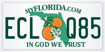 FL license plate ECLQ85