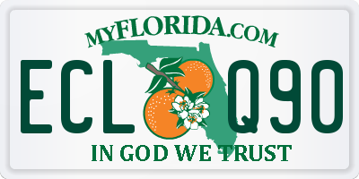 FL license plate ECLQ90