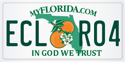 FL license plate ECLR04