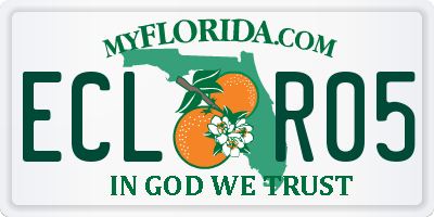 FL license plate ECLR05