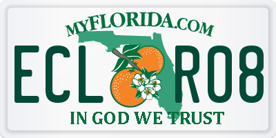 FL license plate ECLR08