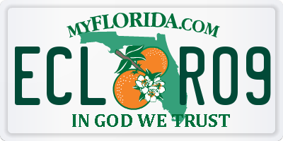 FL license plate ECLR09