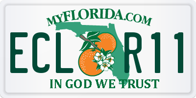 FL license plate ECLR11