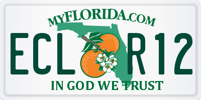FL license plate ECLR12