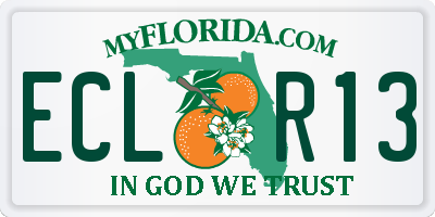 FL license plate ECLR13