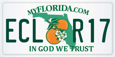FL license plate ECLR17