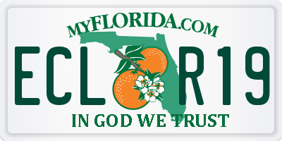 FL license plate ECLR19