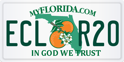 FL license plate ECLR20