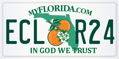 FL license plate ECLR24