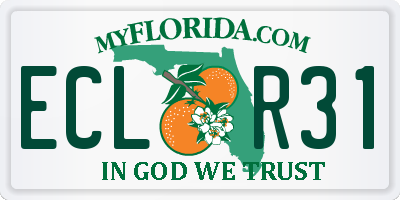 FL license plate ECLR31