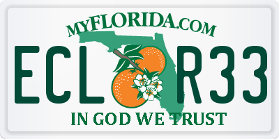 FL license plate ECLR33