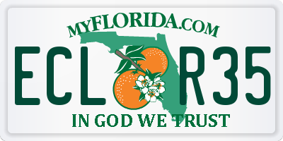 FL license plate ECLR35