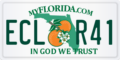 FL license plate ECLR41
