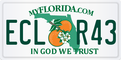 FL license plate ECLR43
