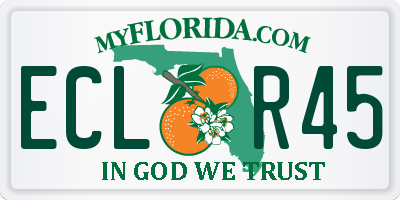 FL license plate ECLR45