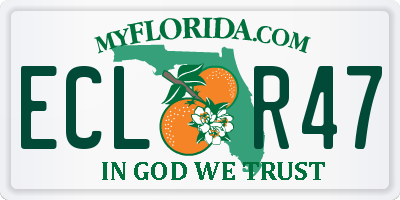 FL license plate ECLR47