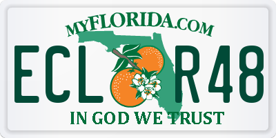 FL license plate ECLR48
