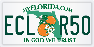 FL license plate ECLR50
